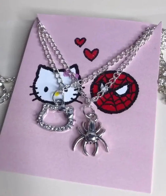 Spiderman x hello kitty matching pendent Accezia