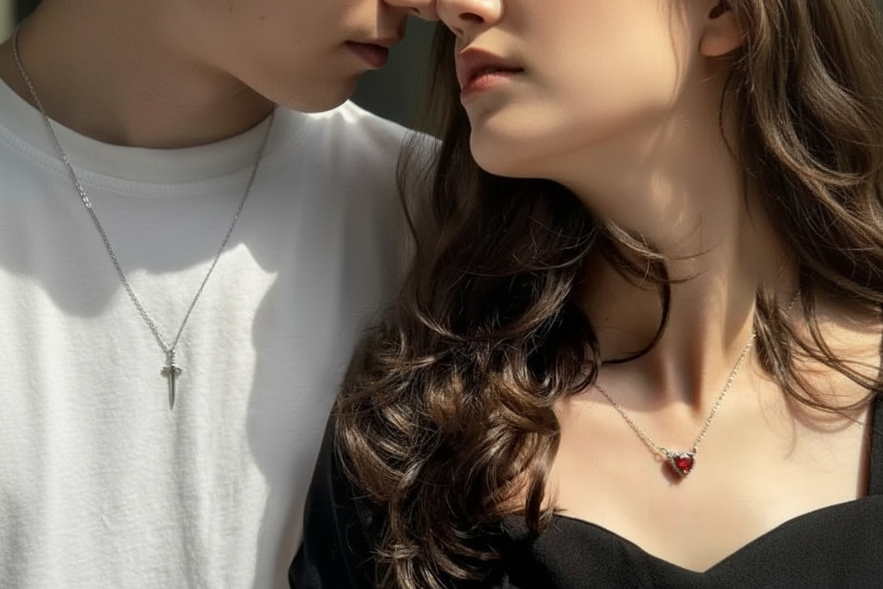 Heart & Sword Pendant - Couples